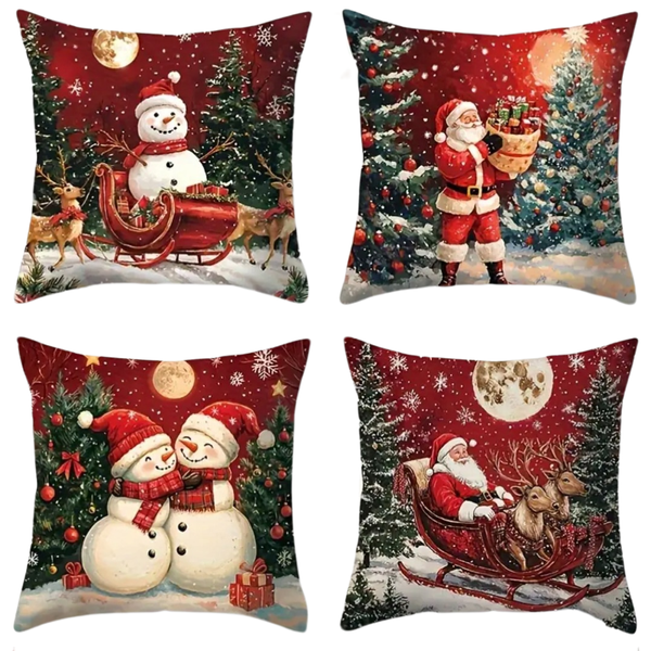 Christmas Decorative Throw Pillow Cover Set C -16