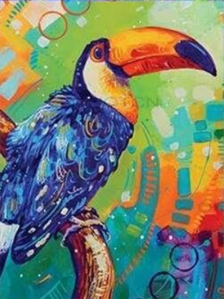 Diamond Painting SQ DIY Kit_40cm x 55cm–Toucan Illustration MP049