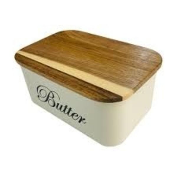 Black Butter Anv Dish Black with Wooden Lid