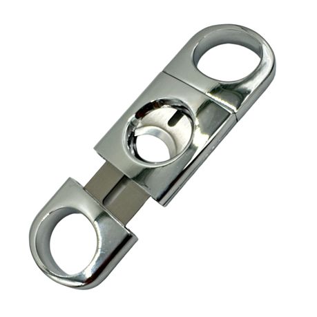 High Quality Heavy Duty Silver Stainless Steel Double Bladed Cigar Cutter Image