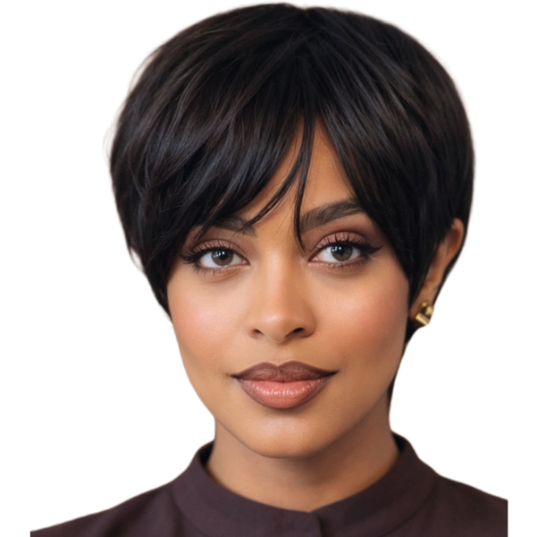 Geebuy Pixie Cut Straight Wig 15A No Tangle Brazilian Glueless New Trend