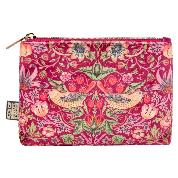 William Morris Raspberry Strawberry Thief Wash Bag