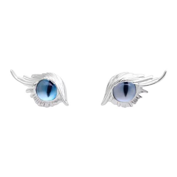 2023 Different Eye Earrings Female Angel Feather-