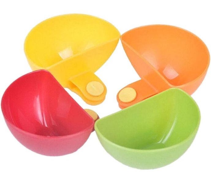 4 Piece Colorful Dip Clip Bowl Set