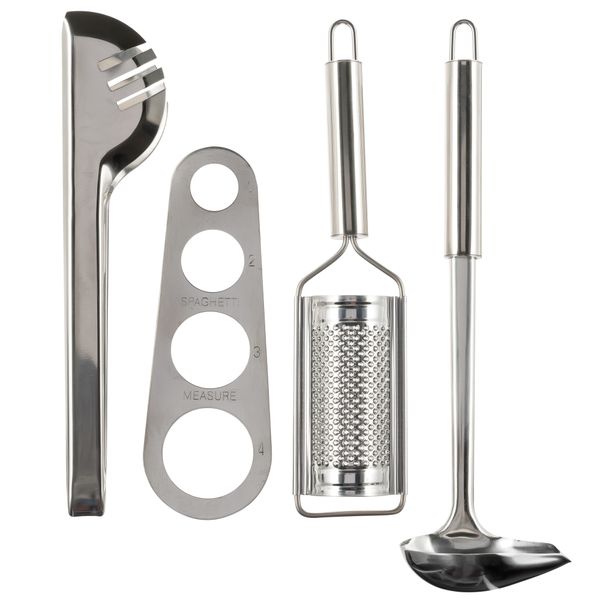 Presence 4-Piece Pasta Utensils Set in PVC Packing - For Pasta Lovers