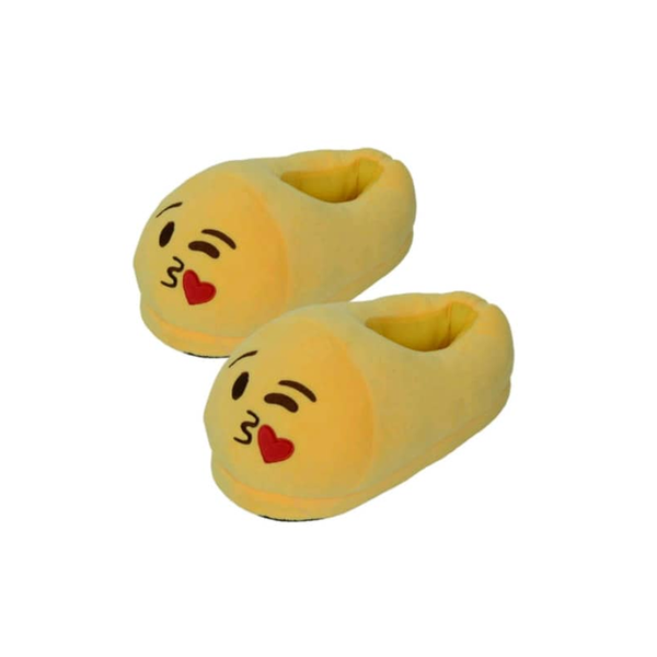 Soft Plush Emoji Slippers