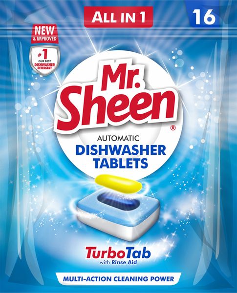 Shield Mr Sheen Automatic Dishwasher Tablets - 16 Tablets
