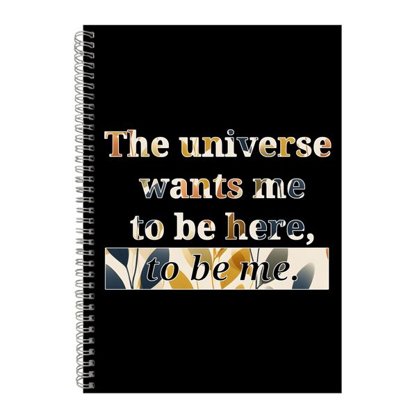 Be me A4 Notebook Spiral Lined Motivational Sayings Graphic Notepad Gift248