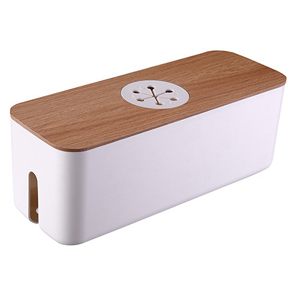 Wooden Cable Storage Box Power Cord Storage Box a