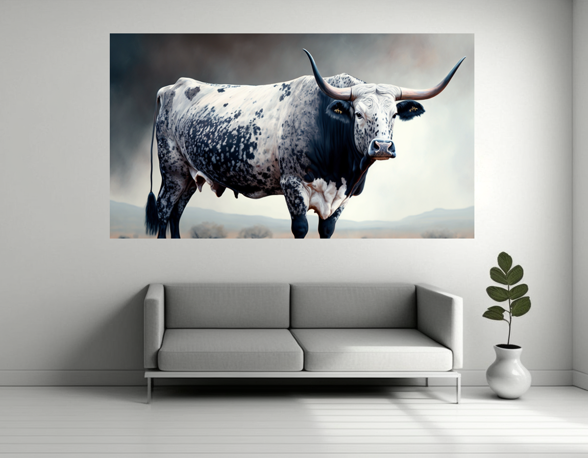 Canvas Wall Art - Nguni Bull Fancy Artwork B1467 | Shop Today. Get it ...