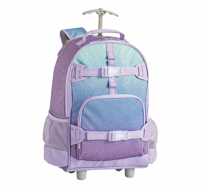 SamMag Biz Kids Gradient Glitter Rollable Backpack with Sparkle