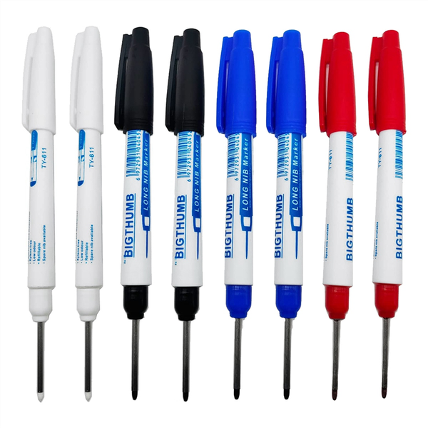 8Pcs Waterproof Deep Reach Markers Long Nose Marker In 2Mm Felt Tip