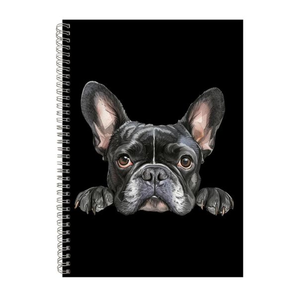 French Bulldog A4 Notebook Spiral Lined Notepad Dog Idea 333