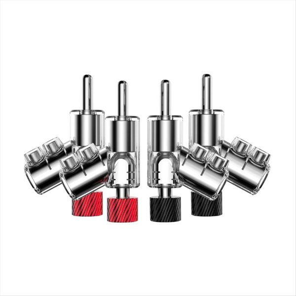 M21R Real Rhodium Plated 45 Degree Banana Connector