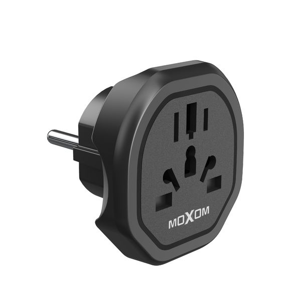 Moxom HC172 Mini Universal Travel Adapter-2500W Multi-Country Compatibility