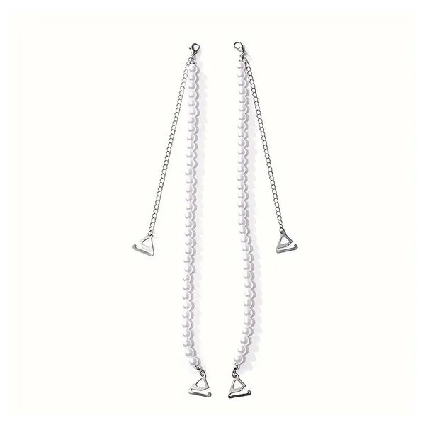 Pearl Lingerie Straps, Adjustable Bra Shoulder Pearl Chain