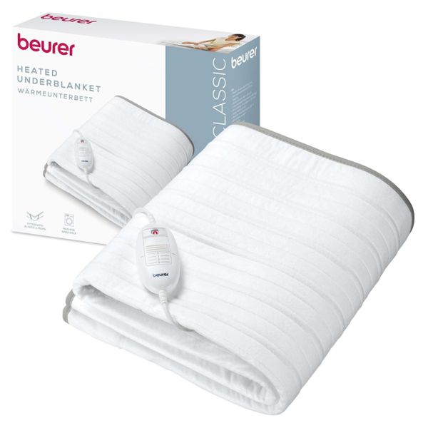 Beurer Germany Electric Blanket: Fleece Heated Underblanket 150x80cm TS 17