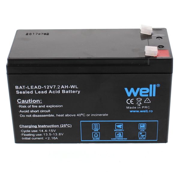 Sealed Lead-Acid Battery Well 12V 7.2AH
