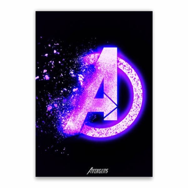 Avengers Purple Logo Poster - A1