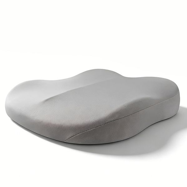 Car Seat Cushions, Adult Booster Memory Foam Butt Cushion, Cloth Grey
