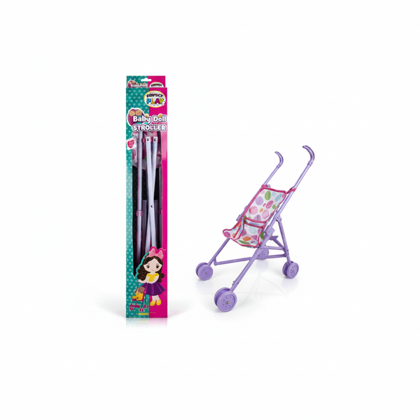 Perfect Play Doll Stroller with Storage Basket for Imaginative - 2 Pack