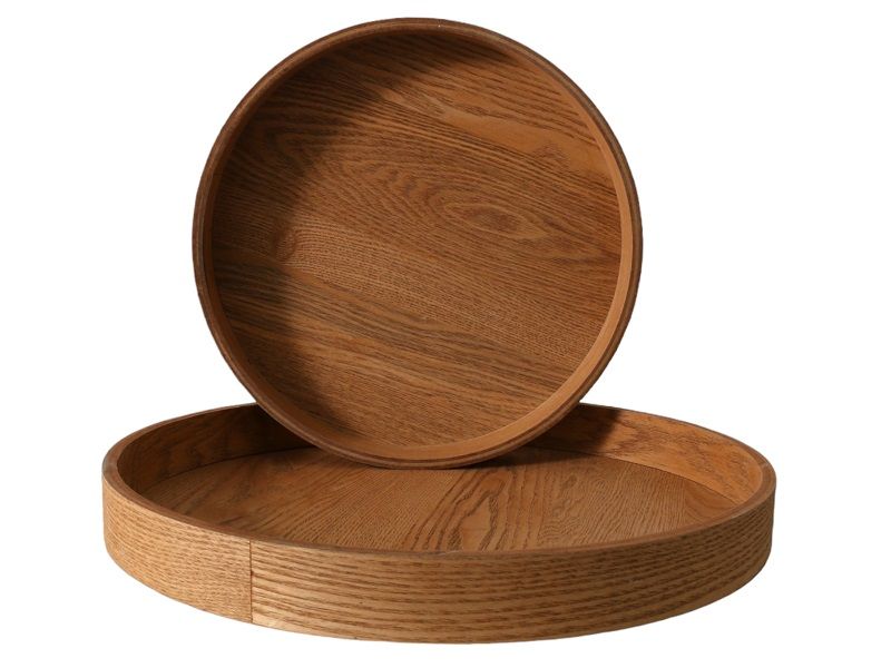 Serving Tray Mdf/Wood Brown - 2 Piece Set