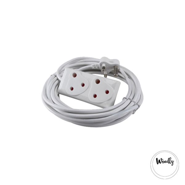 10m Extension Cord With A Two-Way Multi-Plug Extension By Woodly