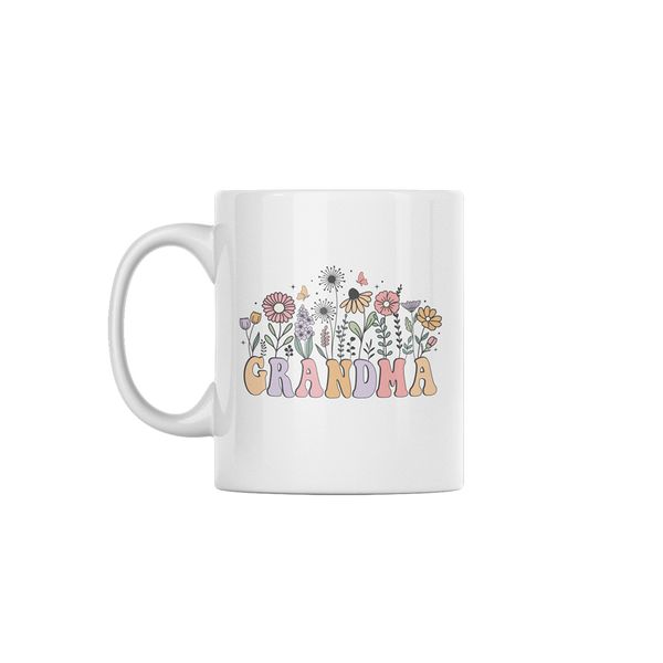 Grandma Floral Mother's Day Custom Printed Mug 330ml