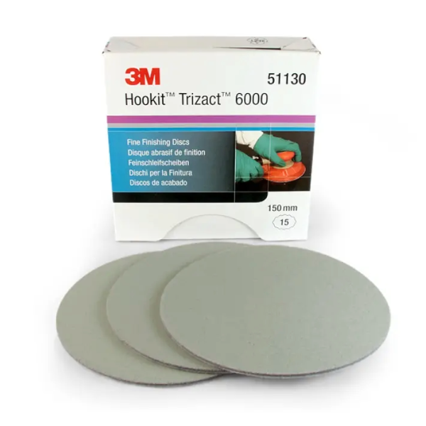 3M Trizact Hookit Foam Abrasive P6000 Disc 443SA, 150 mm, P6000