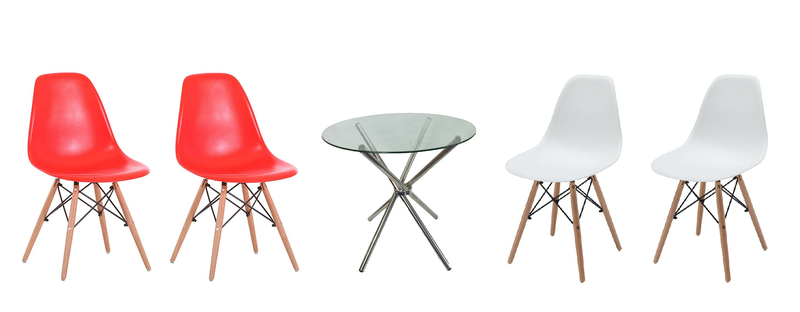 Christmas Themed 5 Piece Table and Chair Set