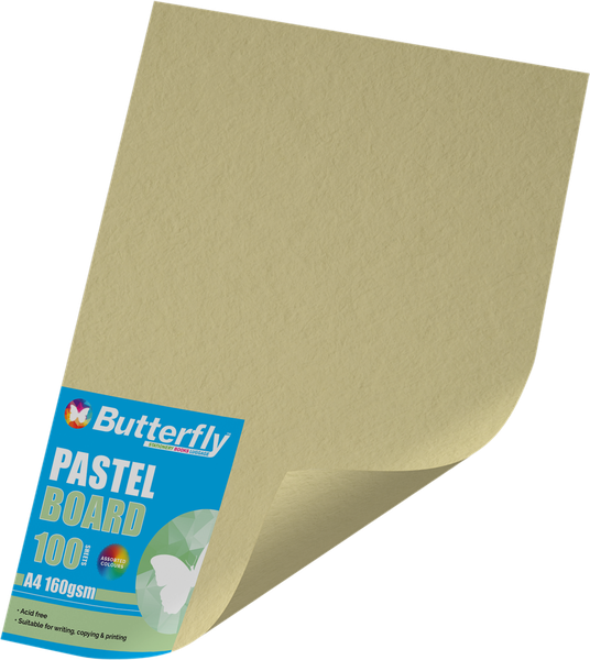 Butterfly A4 Pastel Board 100s - Buff