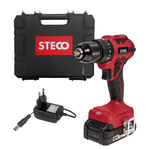 Steco Sxid-20k 20v Cordless Impact Drill Kit