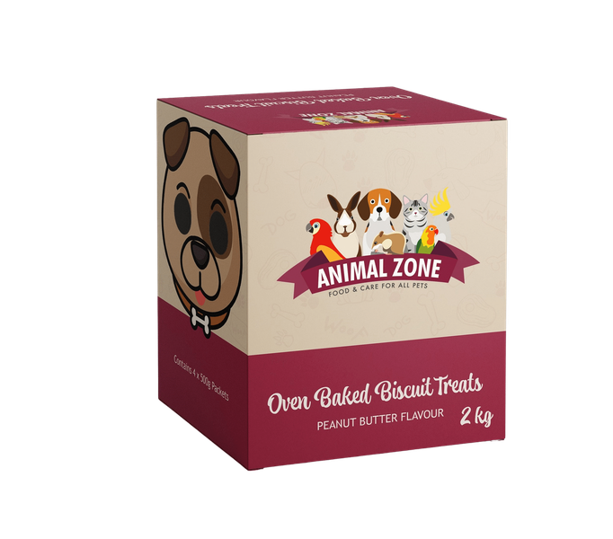 Animal Zone Baked Dog Biscuits - Peanut Butter Flavour 2kg