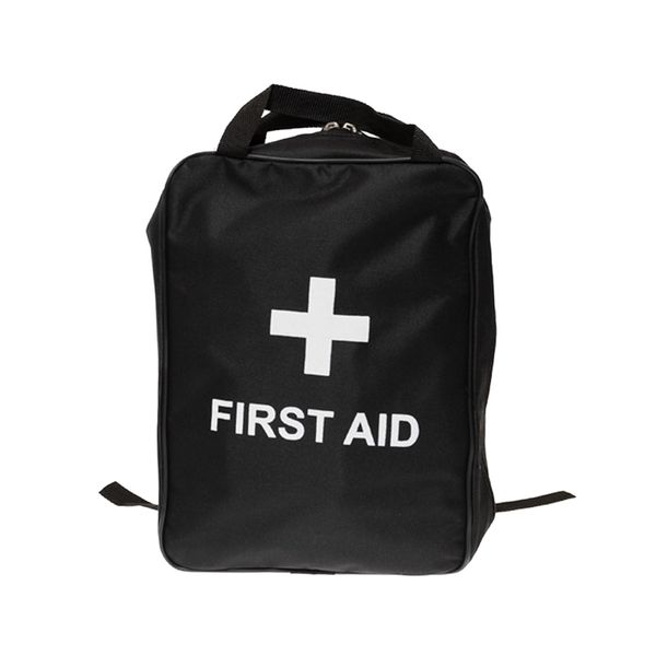 Regulation 7 First Aid Kit in Black Grab Bag With Back Straps