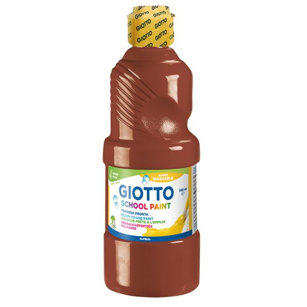 Giotto School Paint 500ml - Brown