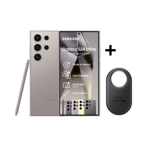 Samsung Galaxy S24 Ultra 5G 256GB Dual Sim - Titanium Grey + SmartTag2