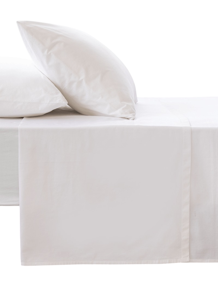 King Size Flat Sheet - White - 270x235 cm - Soft, Breathable &amp; Comfortable