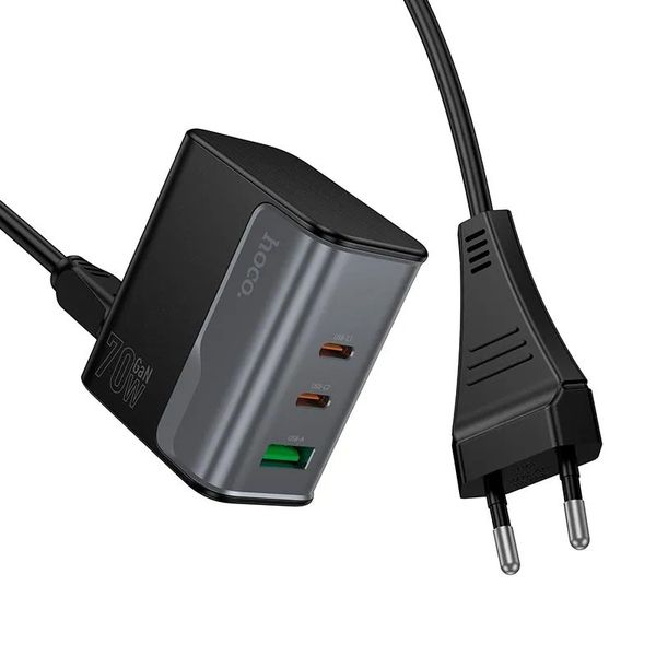 70W Fast Charger - 3-Port USB &amp; Type-C Power Adapter
