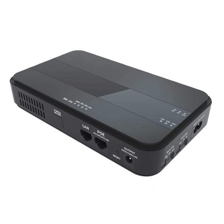 8800mAh Mini DC|POE UPS with DC Splitter Cable - Black Image