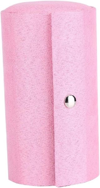 Portable Travel 3-Layer Cylinder Shaped Jewelry Box Pink