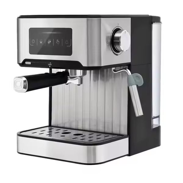 1.6L Espresso Coffee Machine with Automatic Brewing and Milk Frother