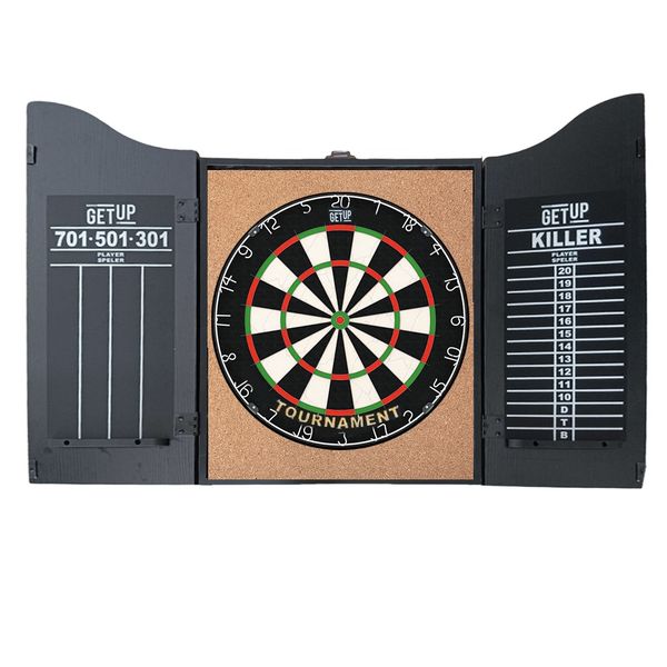GetUp Tournament Dartboard with Cabinet