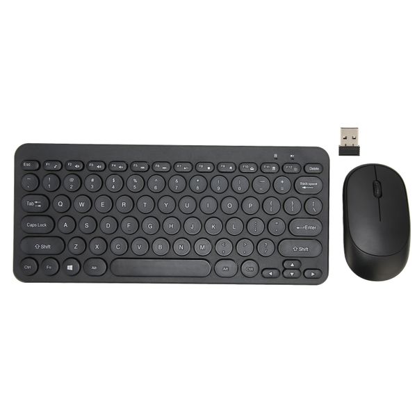 Keyboard Mouse Combo Office 78 Key Wireless Black
