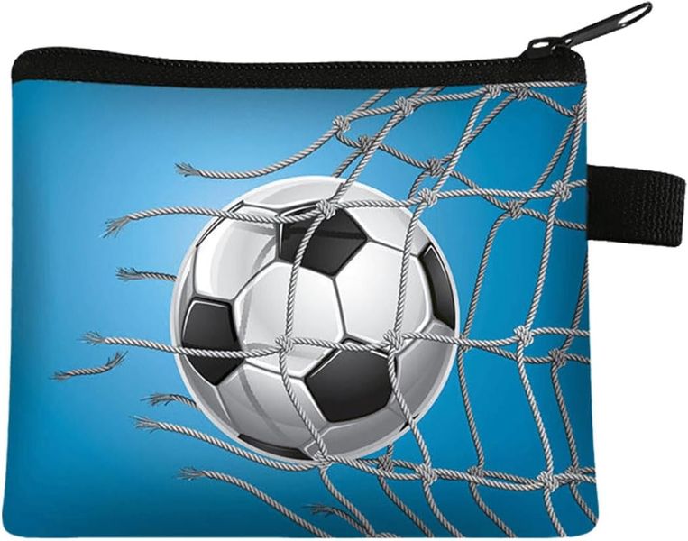 Boys card holder football key storage bag blue 1 piece