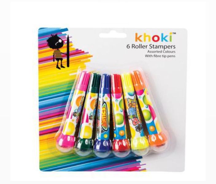 Arts and Crafts - 2 Pack Of 6 Felt Tip Roller Stamp Pens