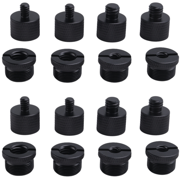 8Pcs Mic Stand Thread Adapter Set 5/8 Female To 3/8 Male Thread