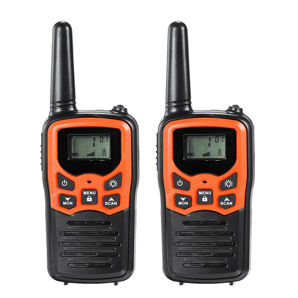 2Pcs Handheld Walkie Talkie Radio 22 Channels Set