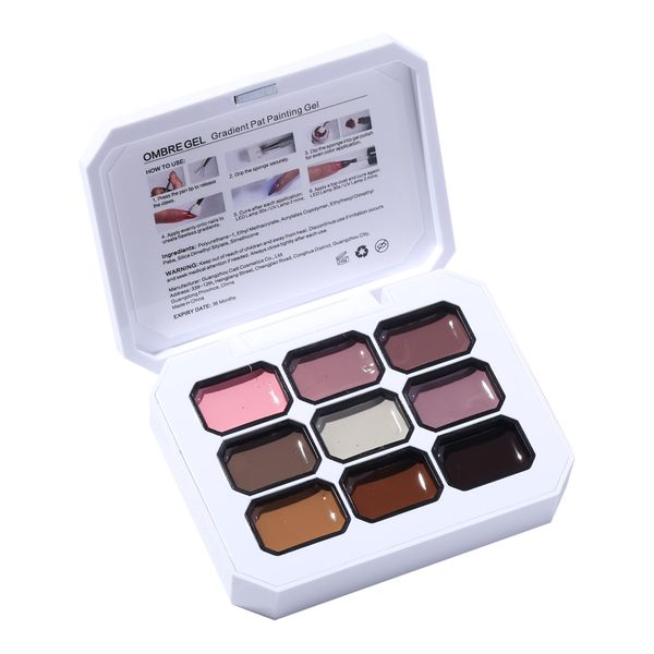 Sioux Ombre Patting Gel - 9 Colours Palette Solid Gel Polish Gradient Gel