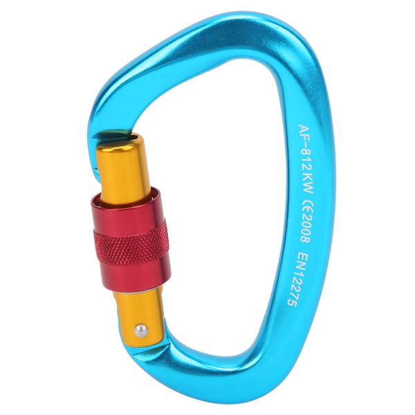 Anti-Slip Blue Climbing Carabiner for Camping