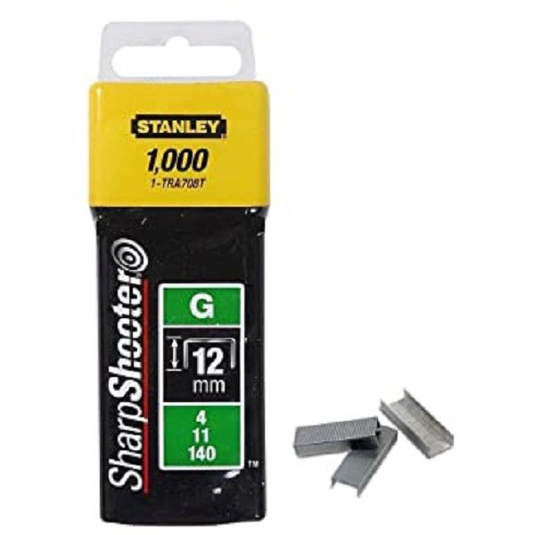 Stanley - Heavy-Duty Staples - 12mm x 1000 Pieces